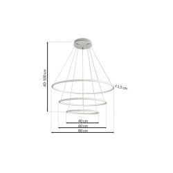 Lampa Wisząca Orion Biały 99W LED Lampa Wisząca Orion Biały 99W LED