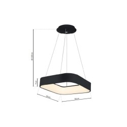 ASTRO BLACK HANGING LAMP 40W LED 3000K-4000K ASTRO BLACK HANGING LAMP 40W LED 3000K-4000K