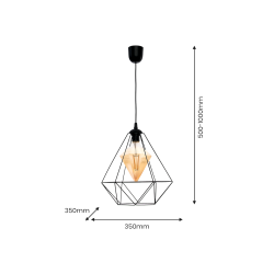 Hanging lamp ALAMBRE BLACK 1xE27 4W bulb included Hanging lamp ALAMBRE BLACK 1xE27 4W bulb included