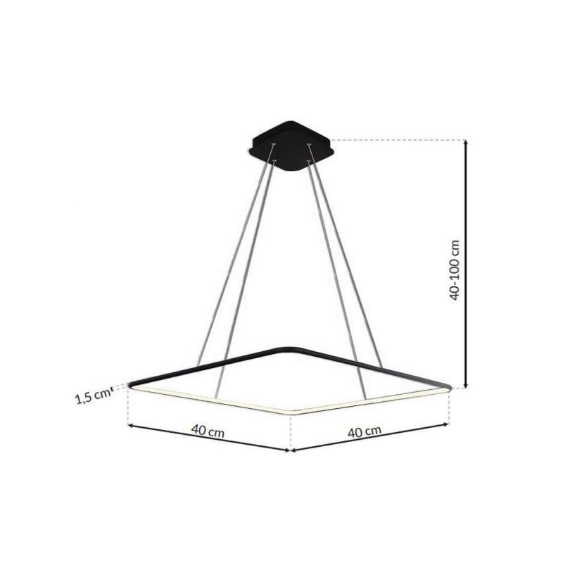 LÁMPARA COLGANTE NIX NEGRA 25W LED LÁMPARA COLGANTE NIX NEGRA 25W LED