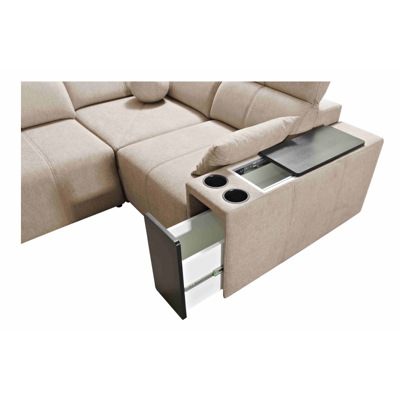 Narożnik Milano II Mix z funkcją spania i relax Plecionka, Verita 09 Narożnik Milano II Mix z funkcją spania i relax Plecionka, Verita 09