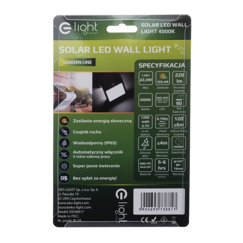 Butterfly Solar Lamp 1.5W White Butterfly Solar Lamp 1.5W White