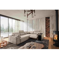 Milano II Mix corner sofa with sleeping and relax function, Plecionka, Verita 09