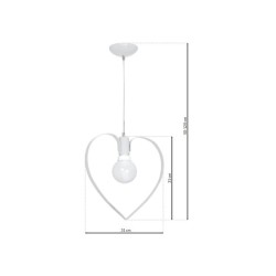 Amore Pendant Lamp 1xE27 White Amore Pendant Lamp 1xE27 White