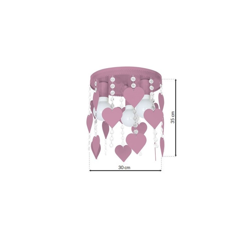 Стельова лампа CORAZON VIOLET 3xE27 Стельова лампа CORAZON VIOLET 3xE27