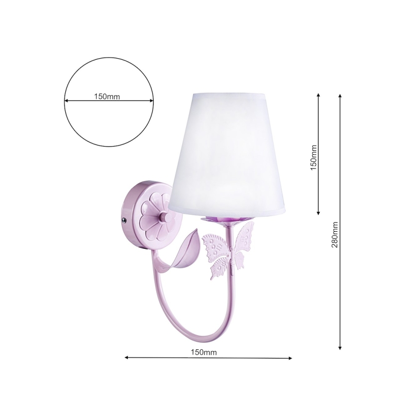 Wandleuchte ALICE PINK 1xE14 Wandleuchte ALICE PINK 1xE14