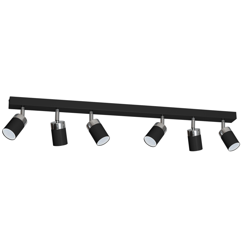 JOKER BLACK/CHROME Ceiling Lamp 6xGU10