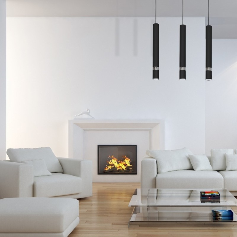 JOKER BLACK/CHROME Hanging Lamp 3xGU10