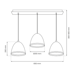 Lampa wisząca Studio Biały 3xE27 Lampa wisząca Studio Biały 3xE27