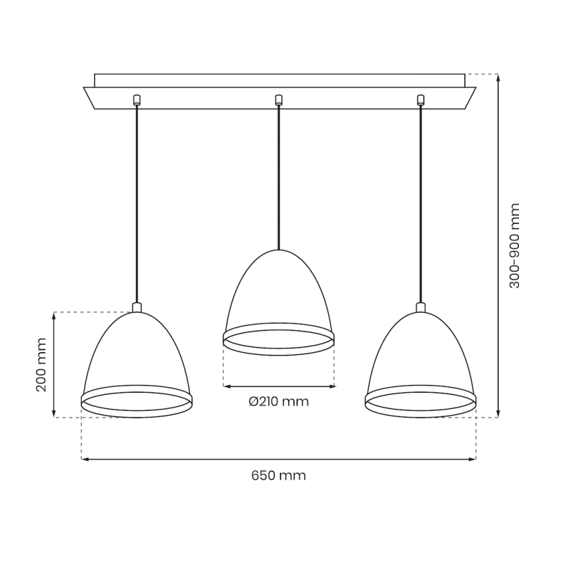 Lampa wisząca Studio Biały 3xE27 Lampa wisząca Studio Biały 3xE27