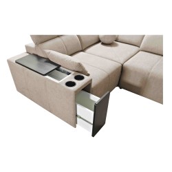 Milano II Mix corner sofa with sleeping and relaxation function, Plecionka, Verita 80
