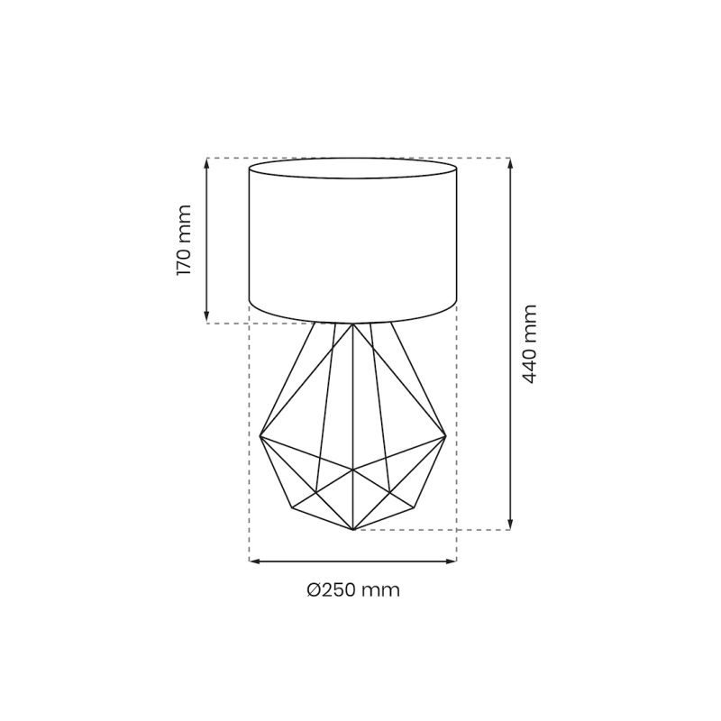 Lampka nocna BASKET GRAY 1xE27 Lampka nocna BASKET GRAY 1xE27