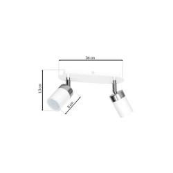 Ceiling lamp Joker 2xGU10 White/Chrome Ceiling lamp Joker 2xGU10 White/Chrome