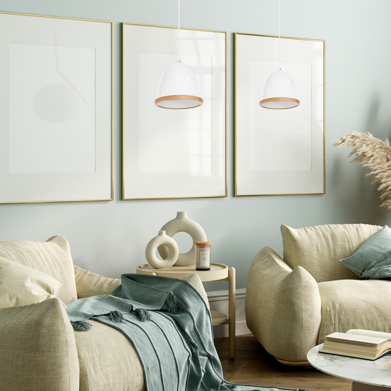 Studio White Pendant Lamp 1xE27