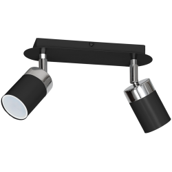JOKER BLACK/CHROME Ceiling Lamp 2xGU10