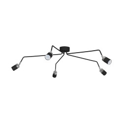 JOKER BLACK/CHROME Ceiling Lamp 5xGU10