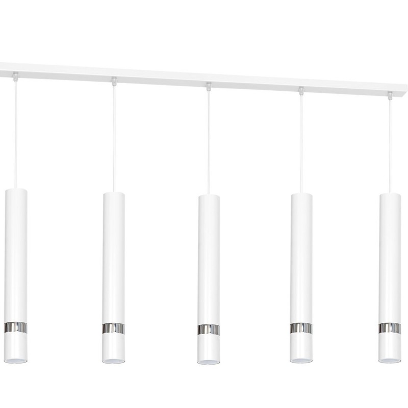 Lampa wisząca Joker Biały / Chrome 5xGU10