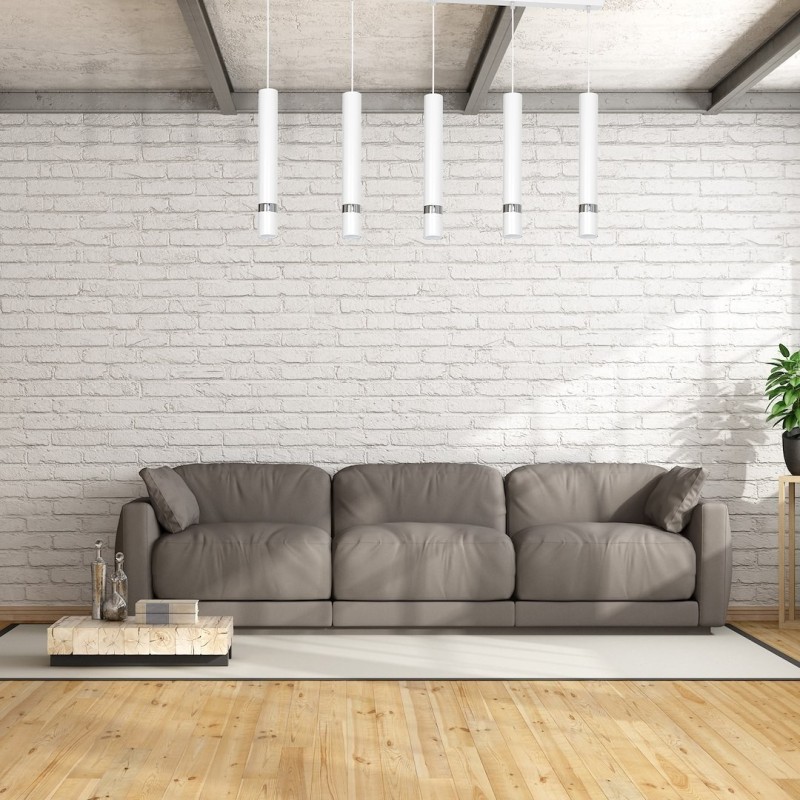 Hanging Lamp Joker White / Chrome 5xGU10