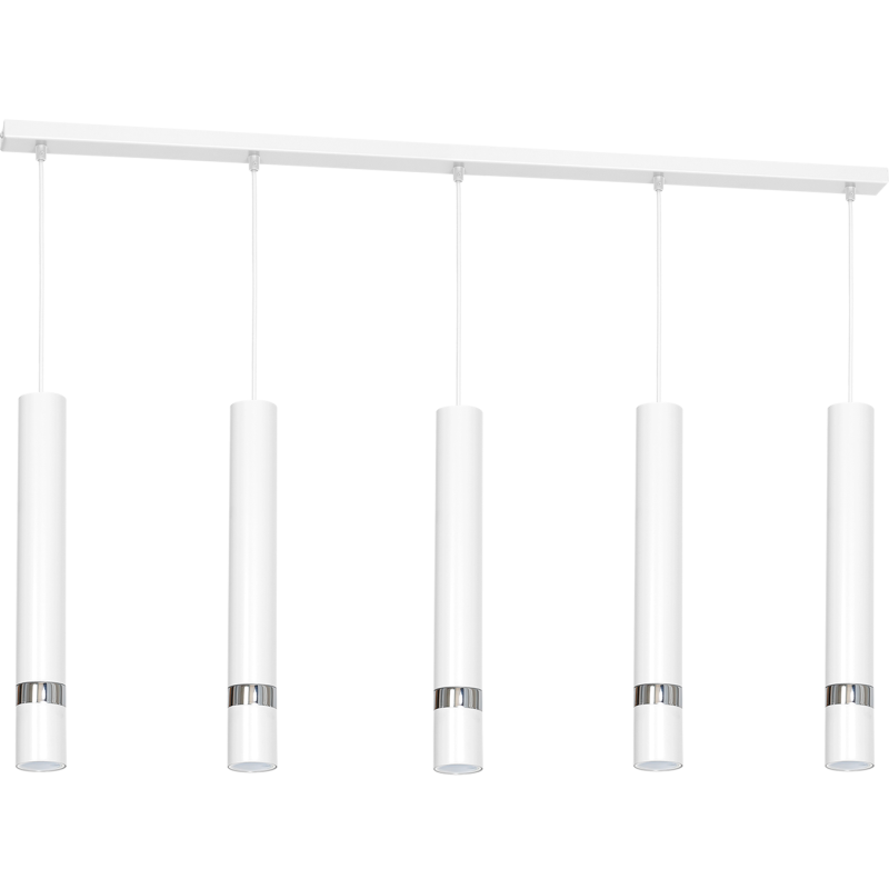 Lampa wisząca Joker Biały / Chrome 5xGU10