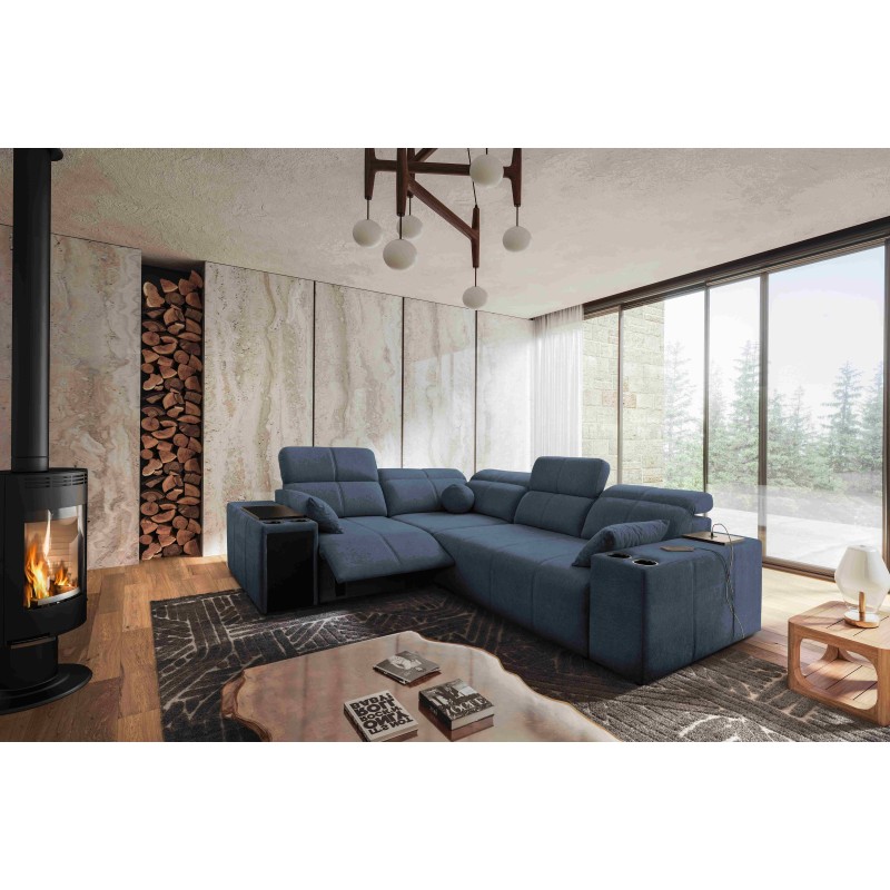 Milano II Mix corner sofa with sleeping and relaxation function, Plecionka, Verita 76