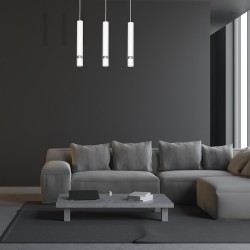 Lampa wisząca Joker Biały / Chrom 3xGU10
