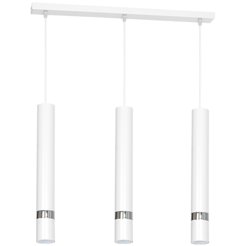 Joker White / Chrome Pendant Lamp 3xGU10