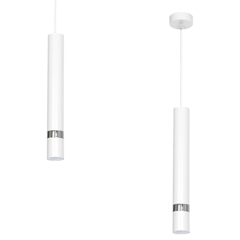 Lampa wisząca Joker Biały / Chrom 1xGU10