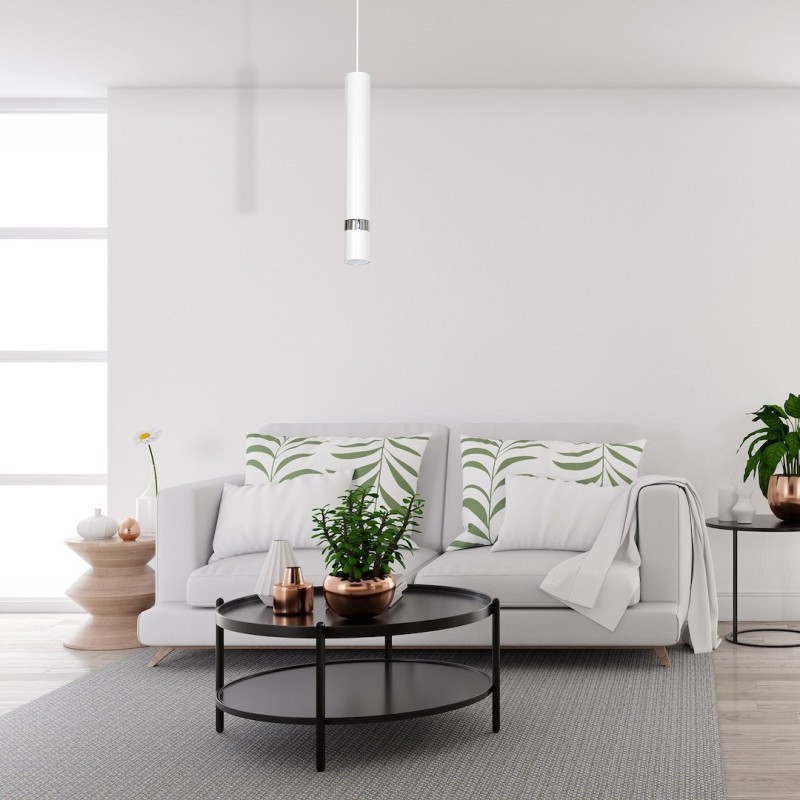 Lampa wisząca Joker Biały / Chrom 1xGU10