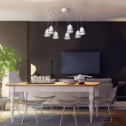 Lampa Wisząca Apollo Biały 7xE27 Lampa Wisząca Apollo Biały 7xE27