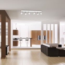 Joker Ceiling Lamp 6xGU10 White/Chrome