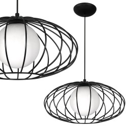 Hanging Lamp KRONOS BLACK 1xE14