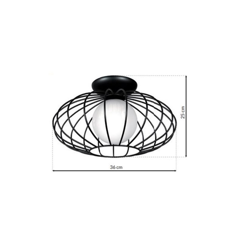 Lampa Sufitowa KRONOS BLACK 1xE14 Lampa Sufitowa KRONOS BLACK 1xE14