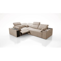 Milano II Mix Corner Sofa with Sleeping and Relax Function, Plecionka, Verita 54