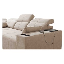 Milano II Mix Corner Sofa with Sleeping and Relax Function, Plecionka, Verita 54