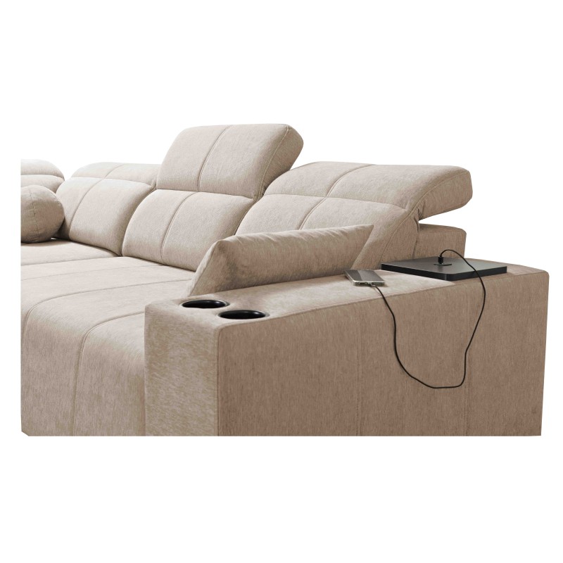 Narożnik Milano II Mix z funkcją spania i relax Plecionka, Verita 54 Narożnik Milano II Mix z funkcją spania i relax Plecionka, Verita 54