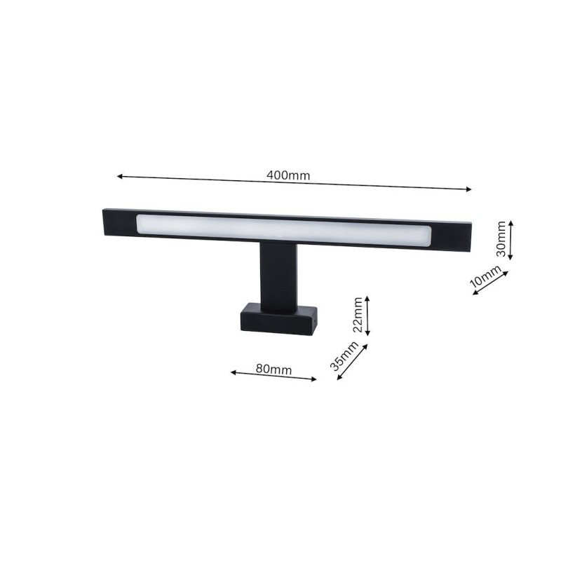 SHINE BLACK Wall Light 40cm 7W LED SHINE BLACK Wall Light 40cm 7W LED