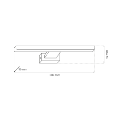 Shine Wall Lamp 60cm 13.8W LED White Shine Wall Lamp 60cm 13.8W LED White