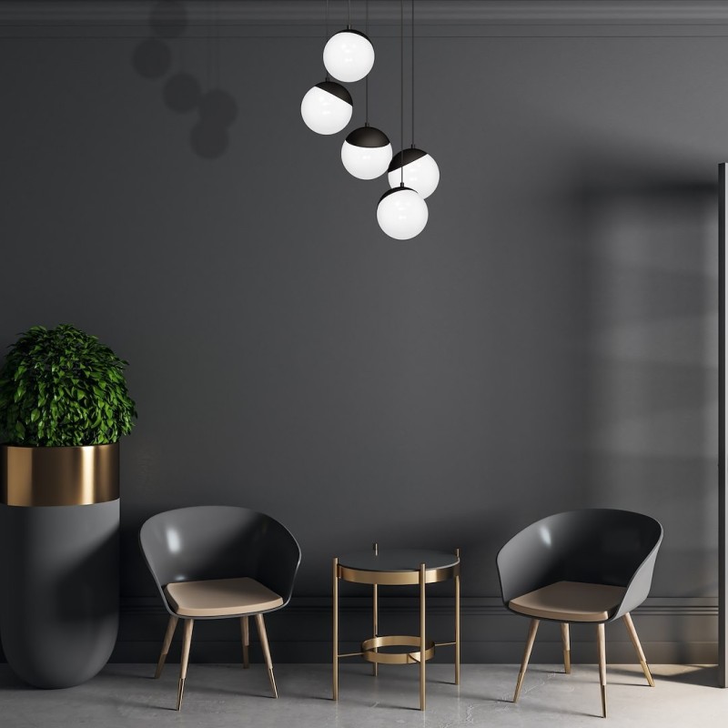 Підвісний світильник SFERA BLACK 5xE14 Підвісний світильник SFERA BLACK 5xE14