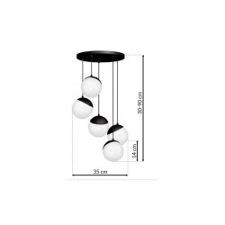 Підвісний світильник SFERA BLACK 5xE14 Підвісний світильник SFERA BLACK 5xE14
