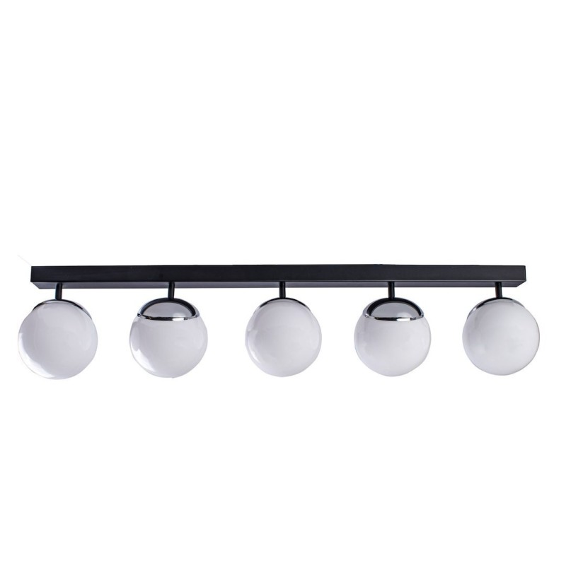 Ceiling lamp SFERA BLACK/CHROME 5xE14