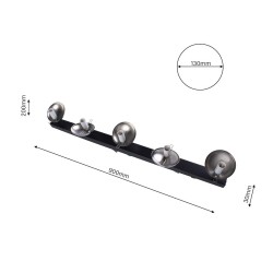 Ceiling lamp SFERA BLACK/CHROME 5xE14 Ceiling lamp SFERA BLACK/CHROME 5xE14