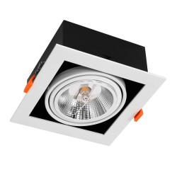 Montura Empotrada Plaza 1xGU10 AR111 Blanco