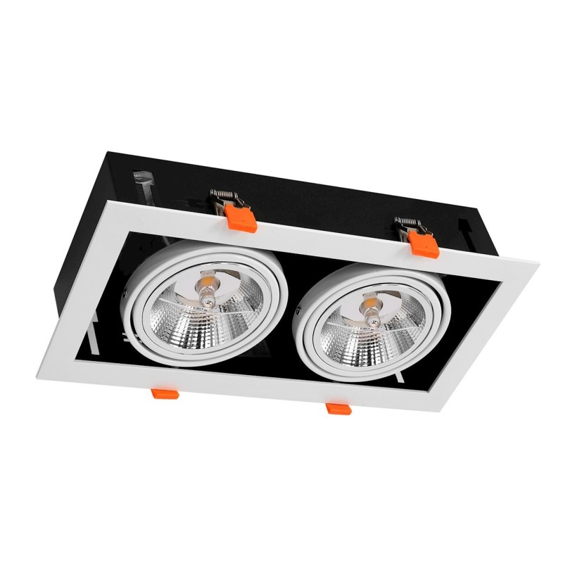 Einbauleuchte Plaza 2xGU10 AR111 Weiß