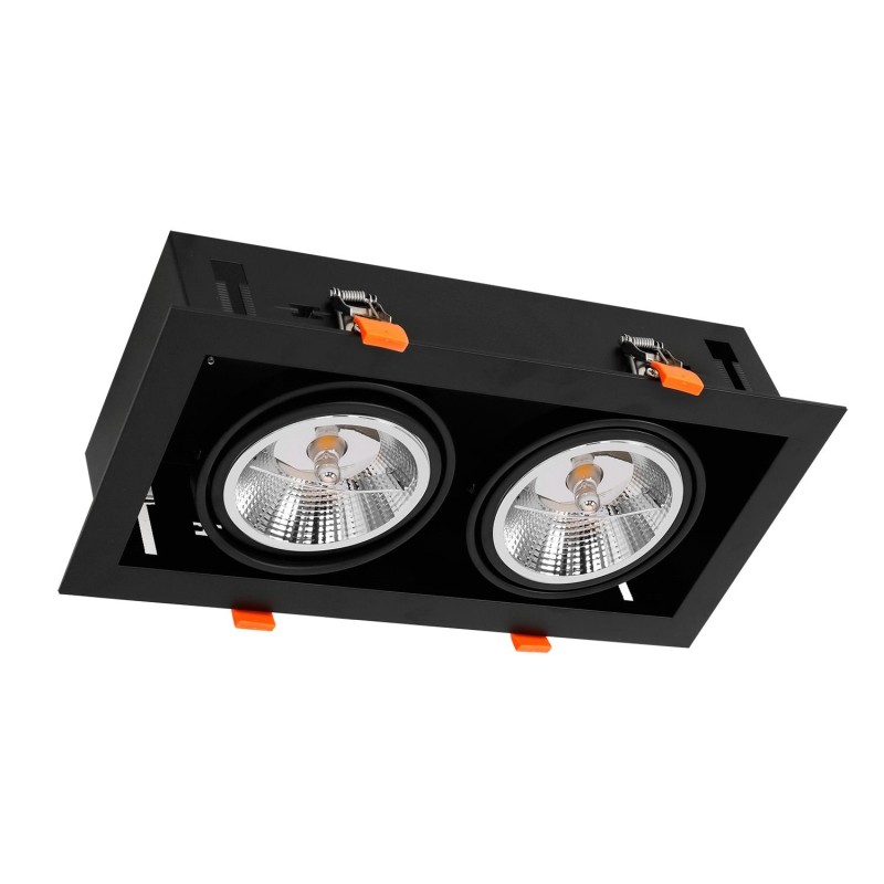 Recessed Frame Plaza 2xGU10 AR111 Black