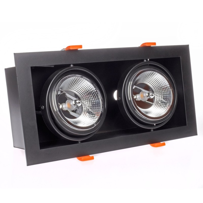 Recessed Fixture Plaza 2xGU10 AR111 Black Recessed Fixture Plaza 2xGU10 AR111 Black