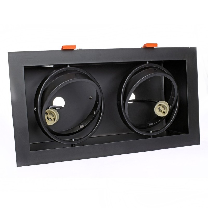 Recessed Fixture Plaza 2xGU10 AR111 Black Recessed Fixture Plaza 2xGU10 AR111 Black