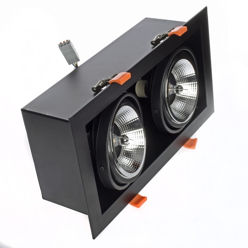 Recessed Fixture Plaza 2xGU10 AR111 Black Recessed Fixture Plaza 2xGU10 AR111 Black