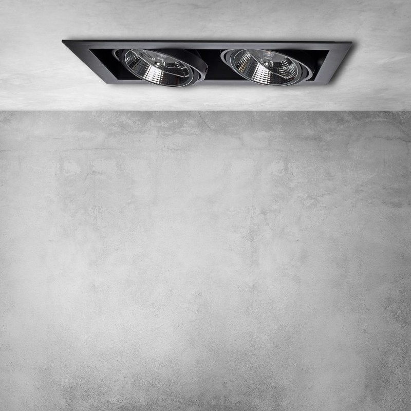 Recessed Fixture Plaza 2xGU10 AR111 Black Recessed Fixture Plaza 2xGU10 AR111 Black