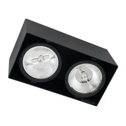 Oberflächenmontierter Rahmen Plaza 2xGU10 AR111 Schwarz