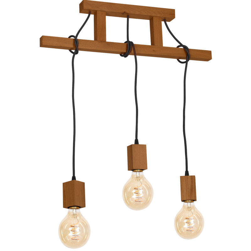 Lámpara Colgante JACK 3xE27 Roble Lámpara Colgante JACK 3xE27 Roble